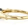 Black Spinel Bamboo Ring In 18K Gold Over Sterling Silver
