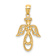 14k Two-tone Gold Infinity Angel Pendant