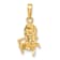 14k Yellow Gold 3D Textured Adirondack Beach Chair Pendant