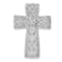 Rhodium Over 14K White Gold 1/2ct. Diamond Filigree Cross Chain Slide