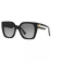 Gucci Butterfly Sunglasses Black/Gray Gradient/White 55mm