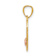 14K Tri-color Gold Textured Diamond-Cut #1 Grandma in Heart Pendant
