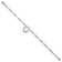 Rhodium Over Sterling Silver Lab Created Opal Heart Paperclip Link with
1-inch Extension Bracelet