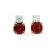 Red Lab Created Ruby Studs Earrings Rhodium over Sterling Silver Earrings
