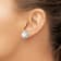 Rhodium Over Sterling Silver 8-9mm White Button Freshwater Cultured
Pearl Cubic Zirconia Earrings