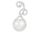 9-10mm Button White Cultured Freshwater Pearl and CZ Rhodium Over
Sterling Silver Pendant