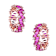 Ruby Color CZ Zig-Zag Band Ring In 18K Rose Gold Over Brass