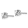 Rhodium Over 14K White Gold 1/2ct. 4.0mm Round D E F Pure Light
Moissanite Earrings