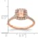 14K Rose Gold Morganite Diamond Halo Engagement Ring 1.09ctw