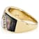 Black And White Mother-Of-Pearl And White Zircon Ring In 18K Gold Over
Sterling Silver 0.17ctw