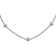 Rhodium Over 18K White Gold Diamond Stations 18 Inch Necklace