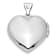 Rhodium Over Sterling Silver Diamond Rose Rhodium Hearts 18mm Locket