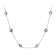 Blue Topaz Station Necklace In Sterling Silver 12.50ctw