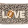Shiraleah "LOVE" Glass Beaded Zip Pouch, Silver Color