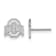 Rhodium Over Sterling Silver  LogoArt Ohio State University Extra Small
Post Earrings