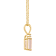 7x5mm Emerald Cut Morganite with Diamond Accent 14k Yellow Gold Pendant
With Chain