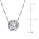 Aquamarine & Diamond 10K White Gold Pendant With Chain 1.27ctw