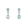 Rhodium Over Sterling Silver 9x7mm Pear Shape Aquamarine and White Cubic
Zirconia Earrings 3.40ctw