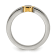 White Cubic Zirconia Yellow IP-Plating Over Titanium Men's Tapered Ring