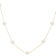 Freshwater Pearl Station 24 Inch Necklace In 14K Yellow Gold