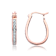 CZ U-Hoop Earrings In 18K Rose Gold Over Sterling Silver