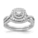 Rhodium Over 14K White Gold Lab Grown Diamond Double Halo Engagement
Ring 0.74ctw