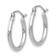 Rhodium Over 14k White Gold Polished 11/16" Tube Hoop Earrings