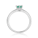 Oval Emerald Sterling Silver Solitaire Ring, 0.85ct