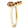 Garnet 10K Yellow Gold Necklace, Earrings & Ring Set 3.22ctw