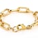 Paperclip Link Bracelet In 18K Gold Over Bronze