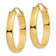 14k Yellow Gold 1" Oval Hoop Earrings