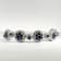 Lab Created Blue Sapphire and White Sapphire Halo Rhodium Over Sterling
Silver Sapphire Bracelet