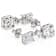 Mixed Shapes CZ Drop Earrings In Platinum-Enhanced Sterling Silver 14.31ctw