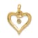 14k Yellow Gold Diamond Heart Pendant