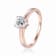 Heart Shape Moissanite 14K Rose Gold Over Sterling Silver Solitaire
Ring, 0.80ct