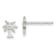 Sterling Silver Polished Palm Tree Post Earrings
