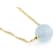 Aquamarine Solitaire Bead Necklace In 18K Gold Over Sterling Silver