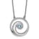 Rhodium Over Sterling Silver Crystal Wave 16 + 2 Inch Extension Necklace