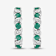Green Emerald and White Topaz Sterling Silver Hoop Earrings