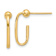 14k Yellow Gold 3/4" Polished J-Hoop Earrings