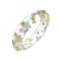 14K Yellow Gold Over Sterling Silver Clear Faceted Acrylic Bangle with Beads
