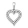 Rhodium Over 14k White Gold Two-Row Diamond Heart Pendant