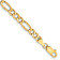 14k Yellow Gold 4.2mm Figaro Link 20 Inch Chain