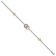 14k Yellow Gold and 14k White Gold Polished Diamond Circle and Square Bracelet