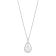 8.5-9mm Round White Freshwater Pearl and Cubic Zirconia Sterling Silver
Drop Pendant with Chain