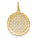 14K Two-tone Gold  Diamond-Cut Sunflower Pendant