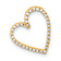 14k Yellow Gold Diamond Vintage Heart Chain Slide Pendant