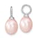 Rhodium Over Sterling Silver  7-8mm White/Pink FWC Pearl Cubic Zirconia
Changeable Earring