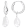 Freshwater Pearl Drop Earrings 10mm In Sterling Silver