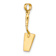 14k Yellow Gold 3D Concrete Tool Spatula Charm